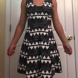 H&M black and white dress